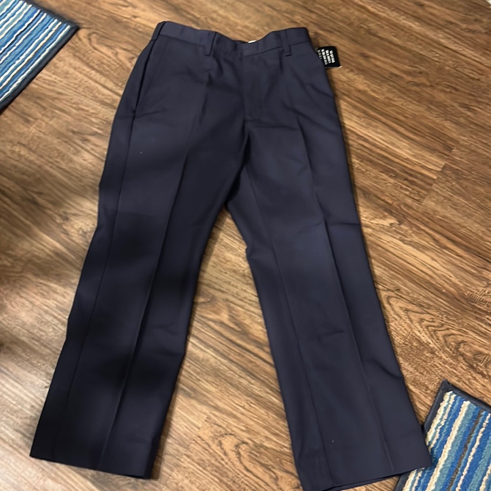 Boys school uniform pleaded back to school husky dark blue size 28 pants